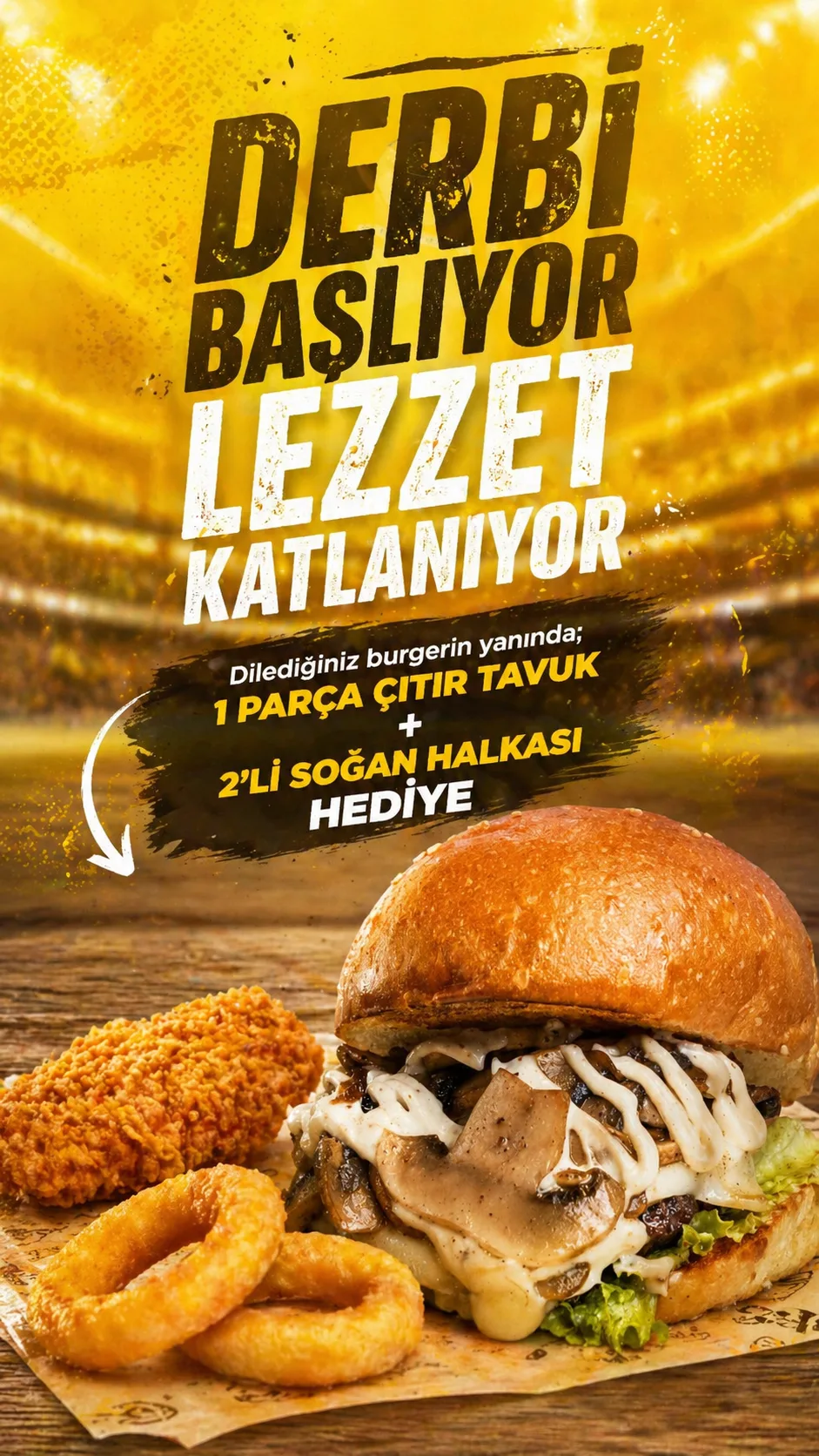 Burger Class derbi günü hediye kampanyası hikayesi