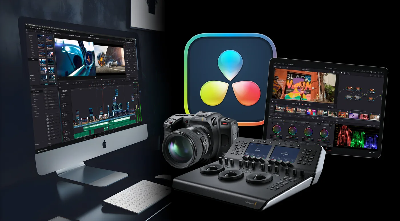 Cenk Kaptan DaVinci Resolve prodüksiyon ekipmanları kompozisyon görseli