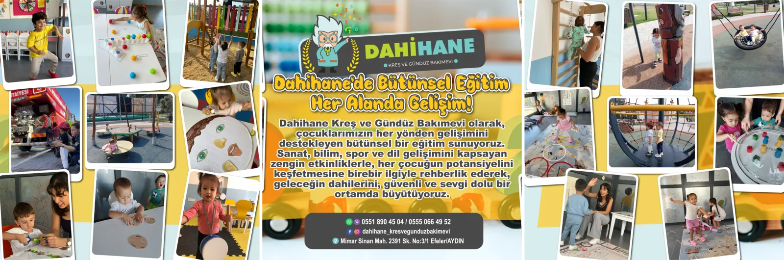 Dahihane Aralık ayı temalı eğitim banner tasarımı