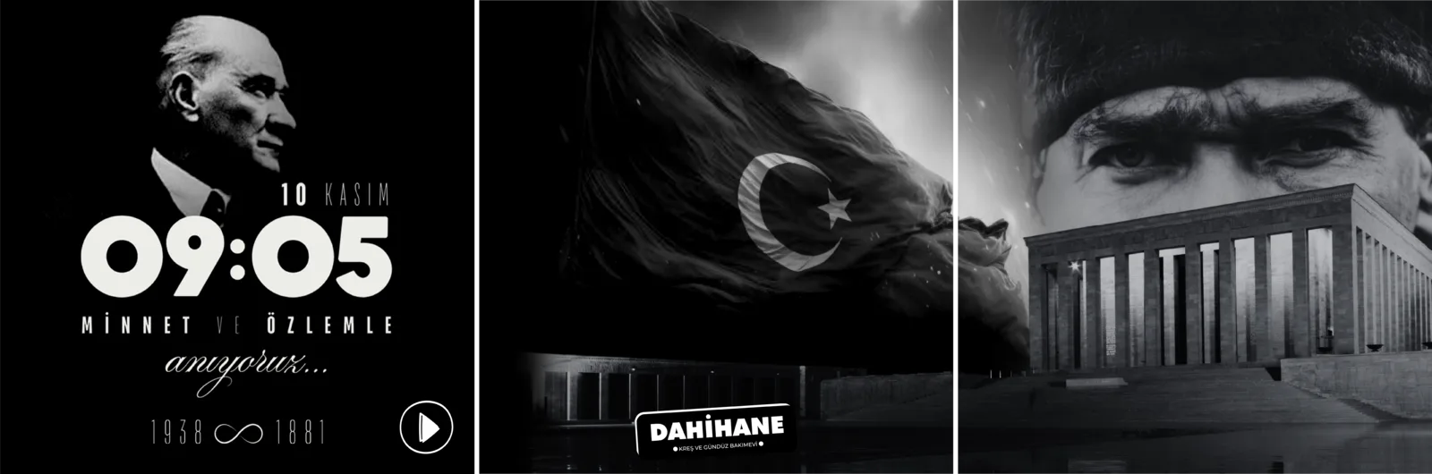 Dahihane 10 Kasım Atatürk'ü anma banner tasarımı